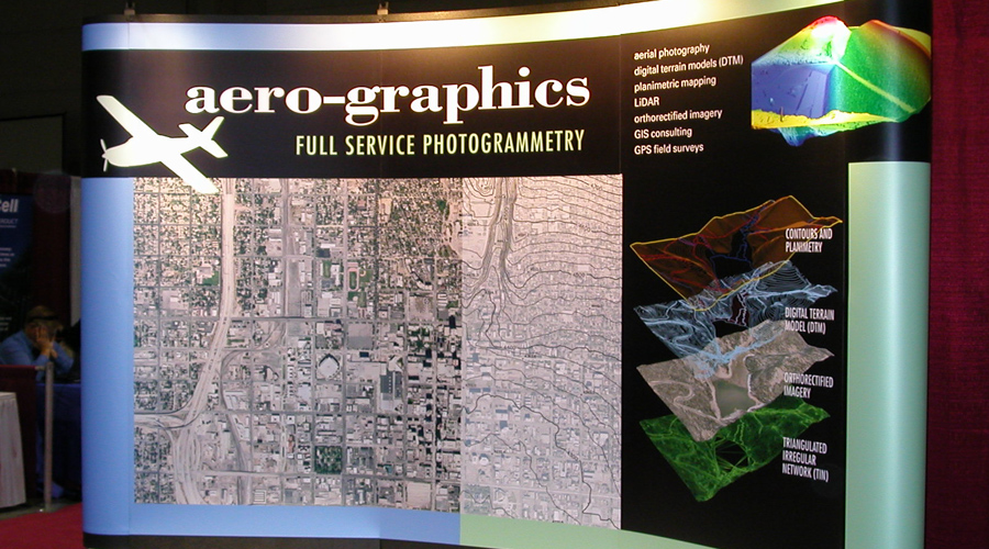 Aero-graphics booth display