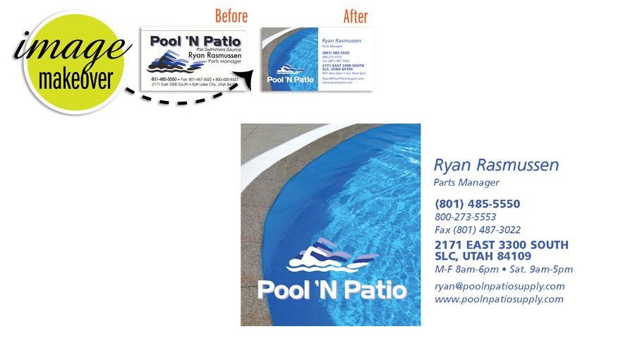 Pool 'n Patio business card